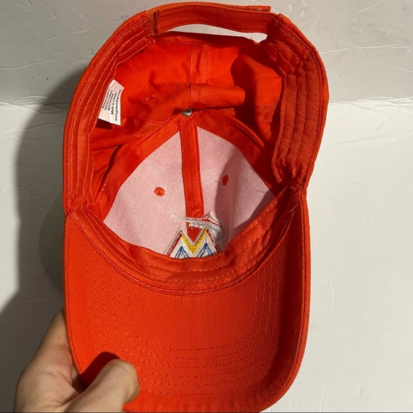 Bundle Of Two Marlins Hats White And Orange 2015 Fan Club White Adjustable Caps - Picture 3 of 7